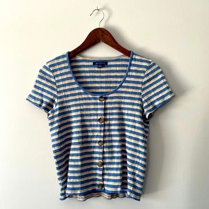 SOLD American Eagle Cropped Striped Tee